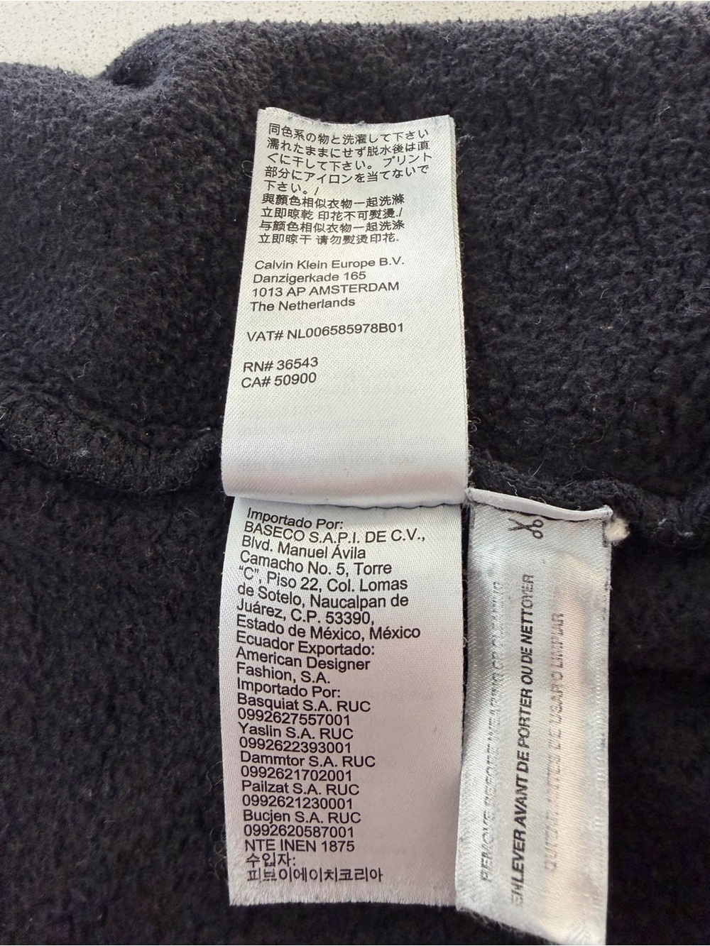 Calvin Klein Jeans Black Hoodie with Grey CK Logo. - Picture 4 of 8